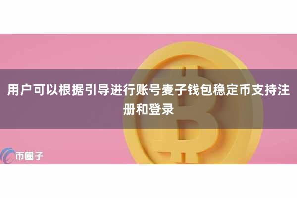 用户可以根据引导进行账号麦子钱包稳定币支持注册和登录